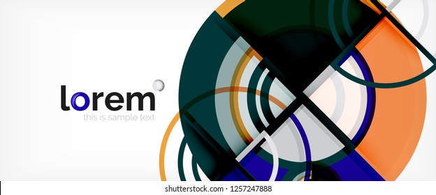 Modern geometric abstract background. Trendy abstract layout template for business or technology presentation, internet poster or web brochure cover, wallpaper. Vector illustration