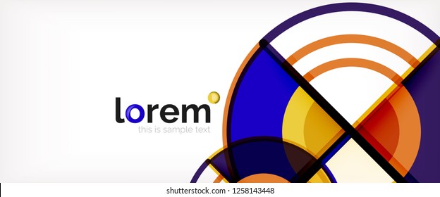 Modern geometric abstract background. Trendy abstract layout template for business or technology presentation, internet poster or web brochure cover, wallpaper. Vector illustration