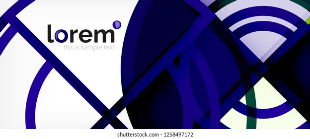 Modern geometric abstract background. Trendy abstract layout template for business or technology presentation, internet poster or web brochure cover, wallpaper. Vector illustration