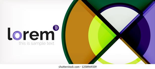 Modern geometric abstract background. Trendy abstract layout template for business or technology presentation, internet poster or web brochure cover, wallpaper. Vector illustration