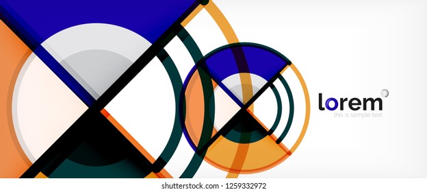 Fondo abstracto geométrico moderno. Plantilla de diseño abstracto a la moda para presentación de negocios o tecnología, portada de póster de internet o de folletos web, fondo de pantalla. Ilustración del vector