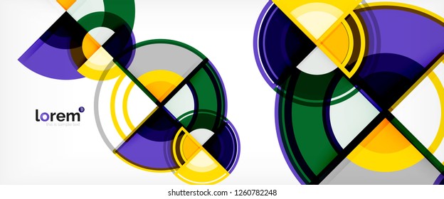 Modern geometric abstract background. Trendy abstract layout template for business or technology presentation, internet poster or web brochure cover, wallpaper. Vector illustration