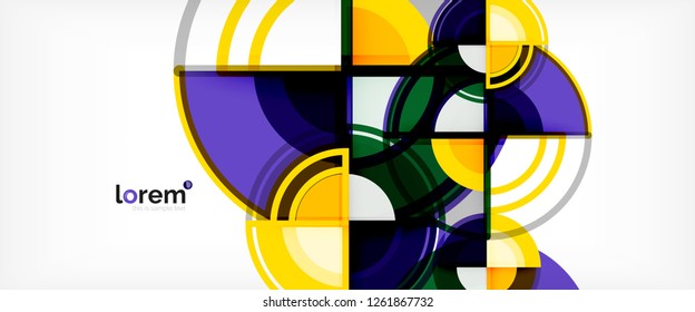 Modern geometric abstract background. Trendy abstract layout template for business or technology presentation, internet poster or web brochure cover, wallpaper. Vector illustration