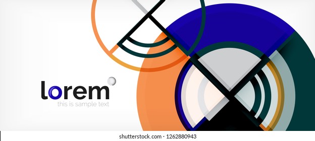 Modern geometric abstract background. Trendy abstract layout template for business or technology presentation, internet poster or web brochure cover, wallpaper. Vector illustration
