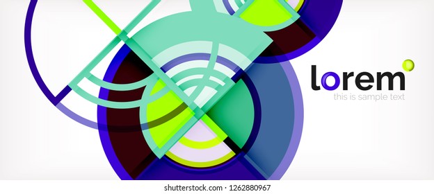 Modern geometric abstract background. Trendy abstract layout template for business or technology presentation, internet poster or web brochure cover, wallpaper. Vector illustration
