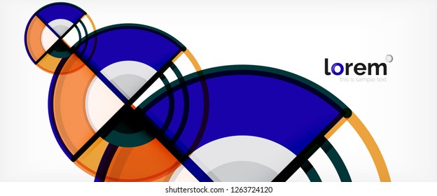 Fondo abstracto geométrico moderno. Plantilla de diseño abstracto a la moda para presentación de negocios o tecnología, portada de póster de internet o de folletos web, fondo de pantalla. Ilustración del vector