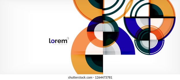 Modern geometric abstract background. Trendy abstract layout template for business or technology presentation, internet poster or web brochure cover, wallpaper. Vector illustration