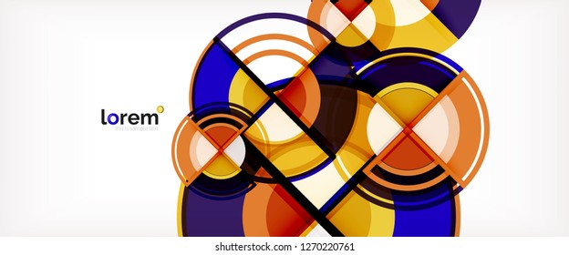 Modern geometric abstract background. Trendy abstract layout template for business or technology presentation, internet poster or web brochure cover, wallpaper. Vector illustration