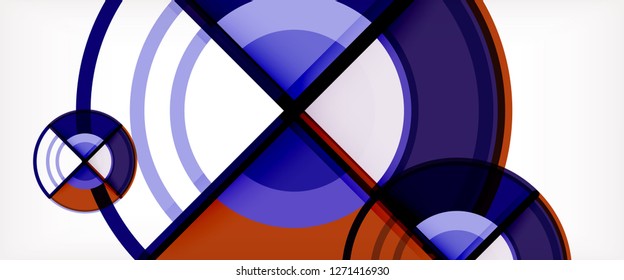 Modern geometric abstract background. Trendy abstract layout template for business or technology presentation, internet poster or web brochure cover, wallpaper. Vector illustration