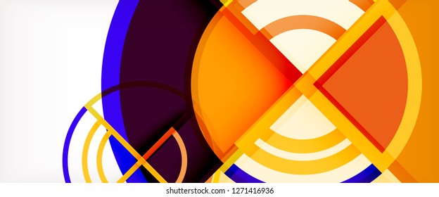 Modern geometric abstract background. Trendy abstract layout template for business or technology presentation, internet poster or web brochure cover, wallpaper. Vector illustration