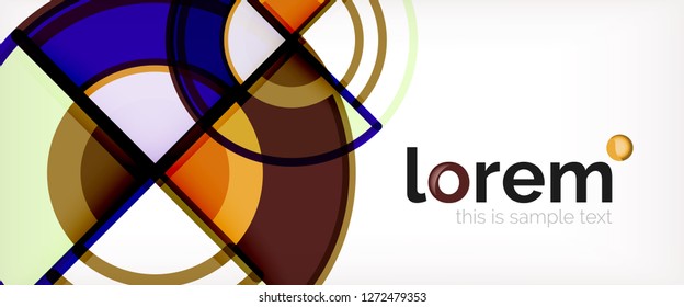 Modern geometric abstract background. Trendy abstract layout template for business or technology presentation, internet poster or web brochure cover, wallpaper. Vector illustration