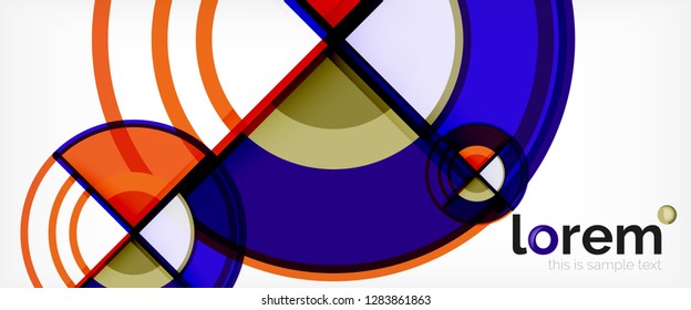 Modern geometric abstract background. Trendy abstract layout template for business or technology presentation, internet poster or web brochure cover, wallpaper. Vector illustration