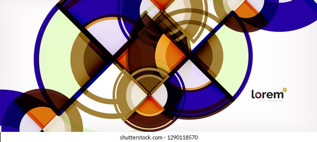 Modern geometric abstract background. Trendy abstract layout template for business or technology presentation, internet poster or web brochure cover, wallpaper. Vector illustration