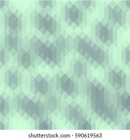 modern geometric abstract background of triangles turquoise and blue in a mosaic style, vector illustration