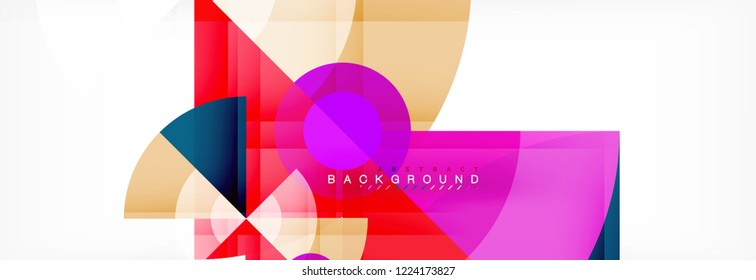 Modern geometric abstract background, vector trendy design