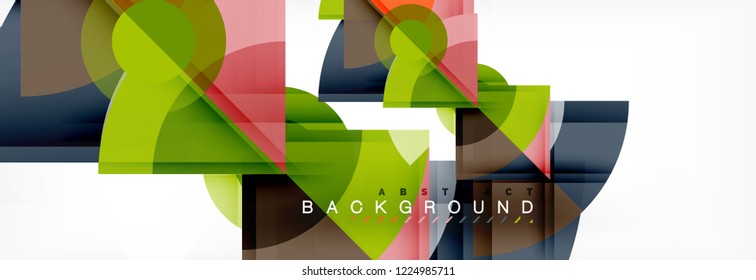 Modern geometric abstract background, vector trendy design