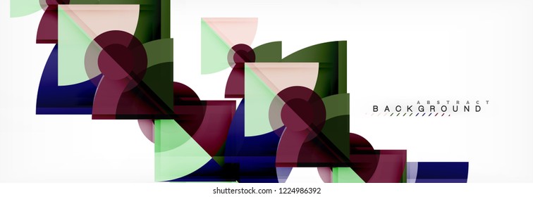 Modern geometric abstract background, vector trendy design