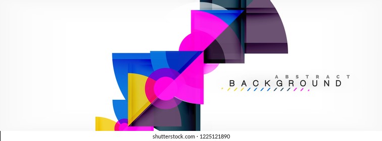 Modern geometric abstract background, vector trendy design