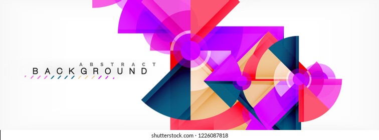 Modern geometric abstract background, vector trendy design