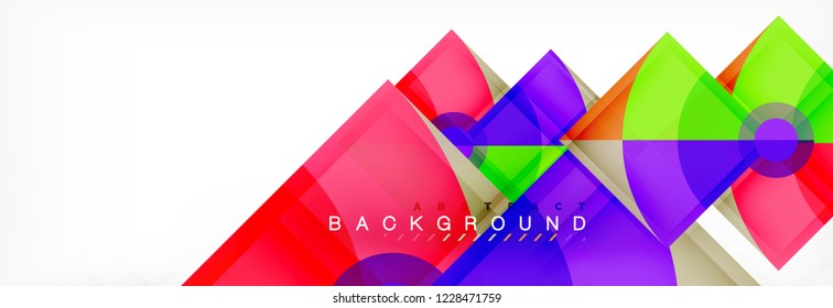 Modern geometric abstract background, vector trendy design