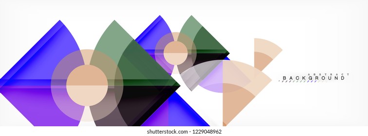 Modern geometric abstract background, vector trendy design
