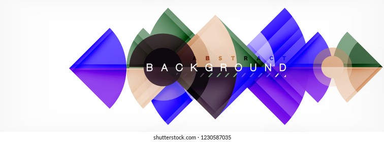 Modern geometric abstract background, vector trendy design