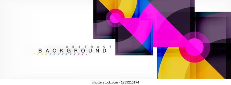 Modern geometric abstract background, vector trendy design