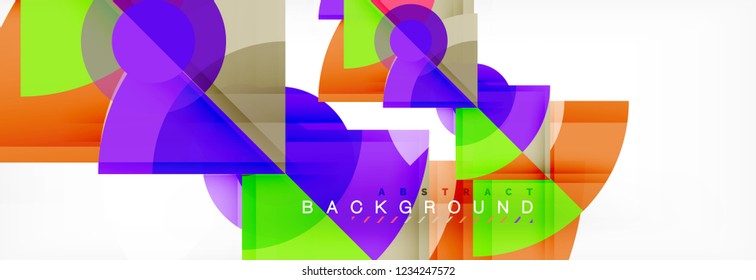 Modern geometric abstract background, vector trendy design