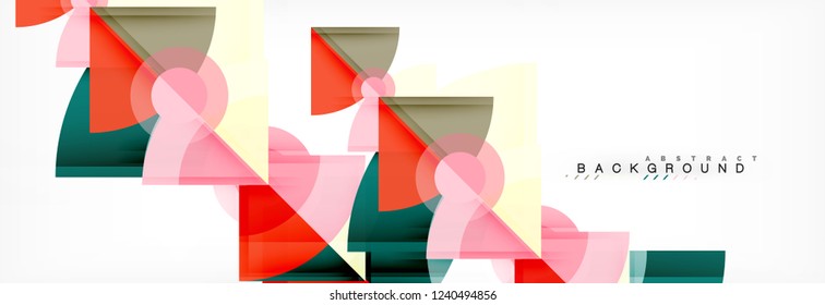 Modern geometric abstract background, vector trendy design