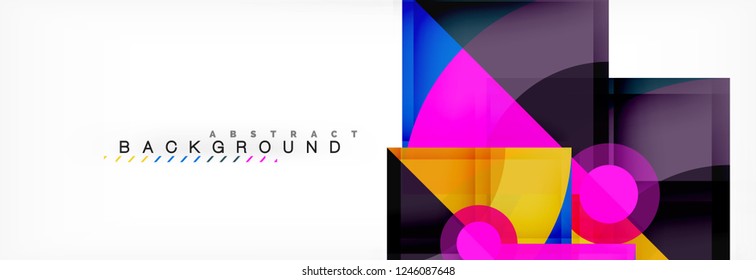Modern geometric abstract background, vector trendy design