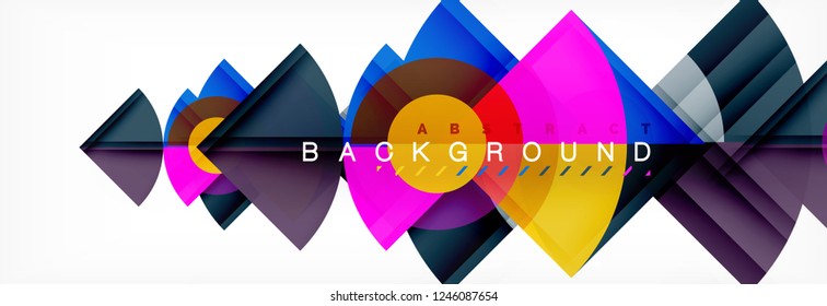Modern geometric abstract background, vector trendy design