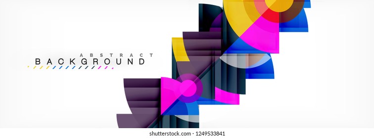 Modern geometric abstract background, vector trendy design
