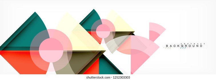 Modern geometric abstract background, vector trendy design