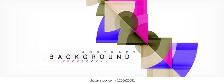 Modern geometric abstract background, vector trendy design