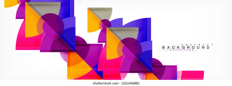 Modern geometric abstract background, vector trendy design