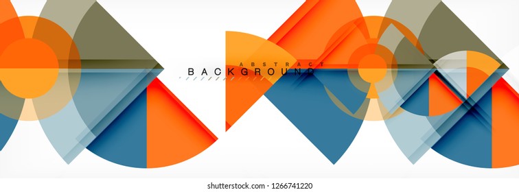 Modern geometric abstract background, vector trendy design