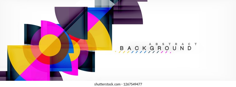 Modern geometric abstract background, vector trendy design