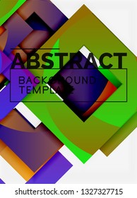 Fondo abstracto geométrico moderno, plantilla vectorial