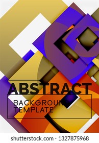 Modern geometric abstract background, vector template