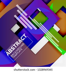 Modern geometric abstract background, vector template