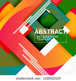 Fondo abstracto geométrico moderno, plantilla vectorial