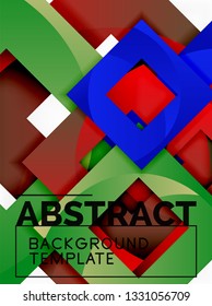 Modern geometric abstract background, vector template