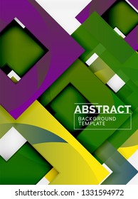 Modern geometric abstract background, vector template