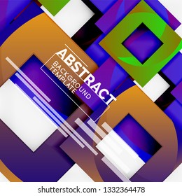Modern geometric abstract background, vector template
