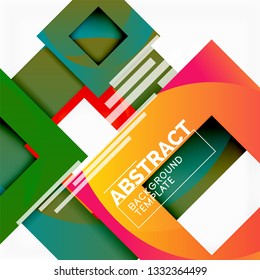 Modern geometric abstract background, vector template