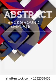 Modern geometric abstract background, vector template