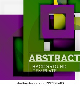 Modern geometric abstract background, vector template