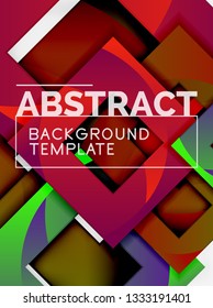 Modern geometric abstract background, vector template