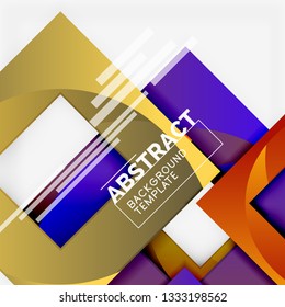 Modern geometric abstract background, vector template