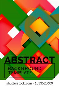 Fondo abstracto geométrico moderno, plantilla vectorial